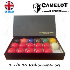 1″ 7/8  10 Red Snooker Ball Set. Ideal for Home Tables